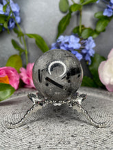 Load image into Gallery viewer, Beautiful Black Tourmalated Quartz Crystal Sphere
