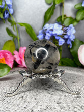 Load image into Gallery viewer, Balance Black Tourmalated Quartz Crystal Sphere
