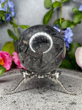 Load image into Gallery viewer, Breathtaking Black Tourmalated Quartz Crystal Sphere
