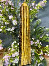 Load image into Gallery viewer, Stunning Natural Tiger Eye Crystal Tower Point
