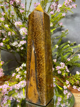 Load image into Gallery viewer, High Quality Natural Tiger Eye Crystal Tower Point
