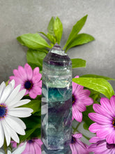 Load image into Gallery viewer, Natural Rainbow Fluorite Crystal Tower Point
