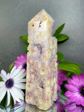 Load image into Gallery viewer, Stunning Pink Amethyst Flower Agate Tower Point
