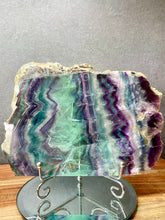 Load image into Gallery viewer, Stunning Polished Rainbow Fluorite Natural Crystal Slab

