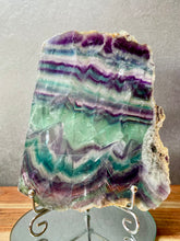 Load image into Gallery viewer, Stunning Polished Rainbow Fluorite Natural Crystal Slab
