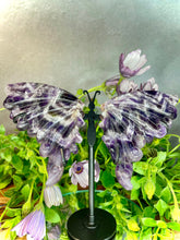 Load image into Gallery viewer, Stunning Chevron Dream Amethyst Crystal Butterfly Wings
