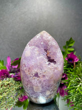 Load image into Gallery viewer, Stunning Druzy Pink Amethyst Flower Agate Crystal Flame
