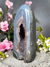 Load image into Gallery viewer, Stunning Blue Agate Amethyst Crystal Cathedral Cave
