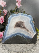 Load image into Gallery viewer, Agate Amethyst Quartz With Black Rutile Inclusions Crystal Cathedral Cave
