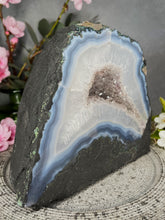 Load image into Gallery viewer, Agate Amethyst Quartz With Black Rutile Inclusions Crystal Cathedral Cave
