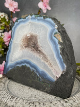 Load image into Gallery viewer, Agate Amethyst Quartz With Black Rutile Inclusions Crystal Cathedral Cave
