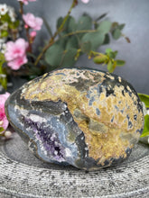 Load image into Gallery viewer, Amethyst Cluster Geode Agate Banding Freeform

