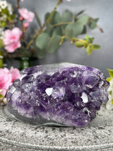 Load image into Gallery viewer, Beautiful Amethyst Cluster Geode Freeform
