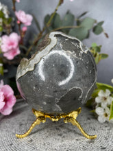 Load image into Gallery viewer, Sparkly Green Rainbow Amethyst Sphere
