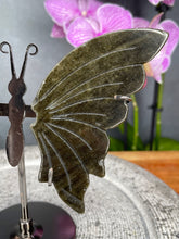 Load image into Gallery viewer, Golden Sheen Obsidian Crystal Butterfly On Stand
