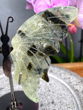 Load image into Gallery viewer, Prehnite Crystal Butterfly Wings On Stand
