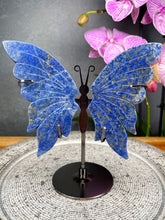 Load image into Gallery viewer, Lapis Lazuli Crystal Butterfly Wings On Stand
