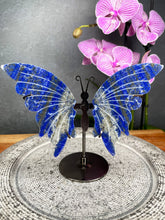 Load image into Gallery viewer, Stunning Lapis Lazuli Crystal Butterfly Wings On Stand
