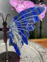 Load image into Gallery viewer, Stunning Lapis Lazuli Crystal Butterfly Wings On Stand
