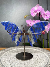 Load image into Gallery viewer, Stunning Lapis Lazuli Crystal Butterfly Wings On Stand
