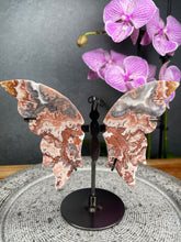 Load image into Gallery viewer, Stunning Mexican Crazy Lace Agate Crystal Butterfly Wings
