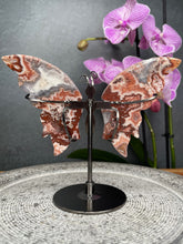 Load image into Gallery viewer, Stunning Mexican Crazy Lace Agate Crystal Butterfly Wings
