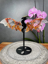 Load image into Gallery viewer, Golden Healer Fire Quartz Dragon Wings On Black Stand
