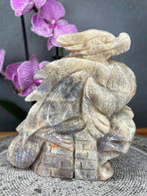 Load image into Gallery viewer, Mesmerizing Moonstone Crystal Dragon Carving Blue Flash
