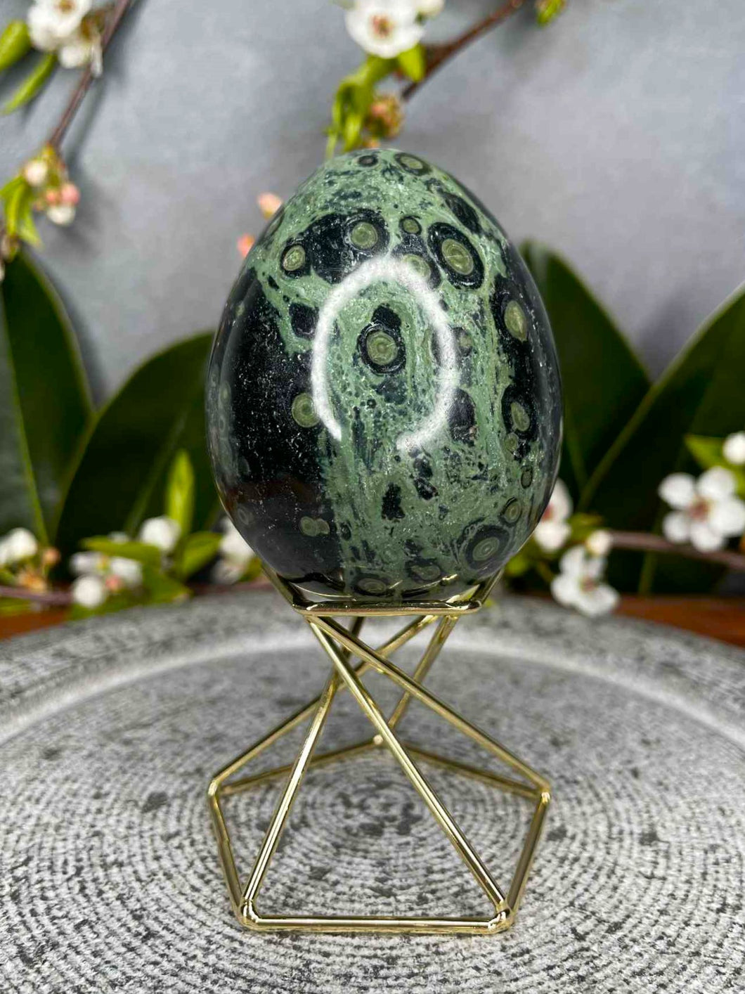 Beautiful Kambaba Jasper Crystal Egg Carving