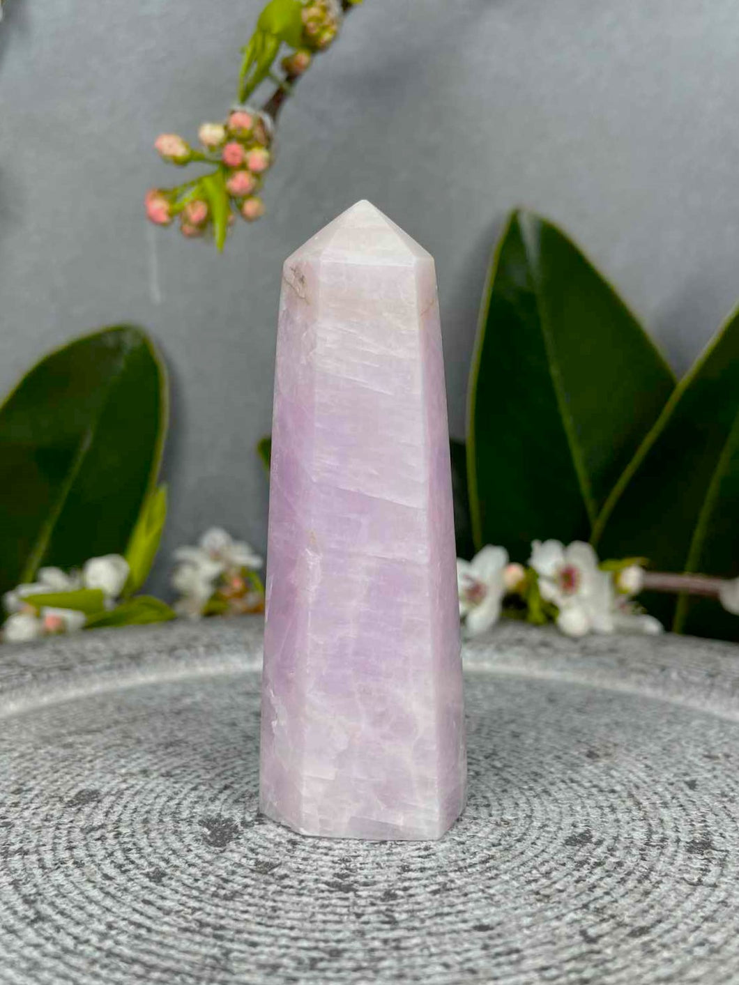 Relaxing Kunzite Crystal Tower Point