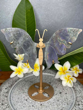 Load image into Gallery viewer, High Quality Labradorite Crystal Butterfly Wings Purple Flash
