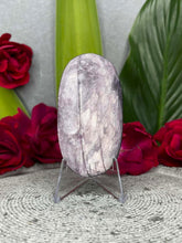 Load image into Gallery viewer, Beautiful Purple Lepidolite Mica Flash Palmstone Carving
