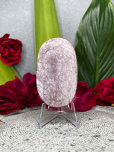 Load image into Gallery viewer, Purple Lepidolite Mica Flash Palmstone Carving
