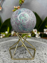 Load image into Gallery viewer, UV Reactive Ruby Fuchsite Kyanite Crystal Sphere
