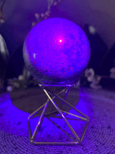 Load image into Gallery viewer, Stunning UV Reactive Ruby Fuchsite Kyanite Crystal Sphere
