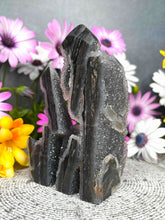 Load image into Gallery viewer, Incredible Druzy Sphalerite Crystal Tower Point Freeform
