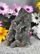 Load image into Gallery viewer, Sparkly Druzy Sphalerite Crystal Tower Point Freeform
