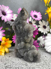 Load image into Gallery viewer, Grounding Druzy Sphalerite Crystal Tower Point Freeform
