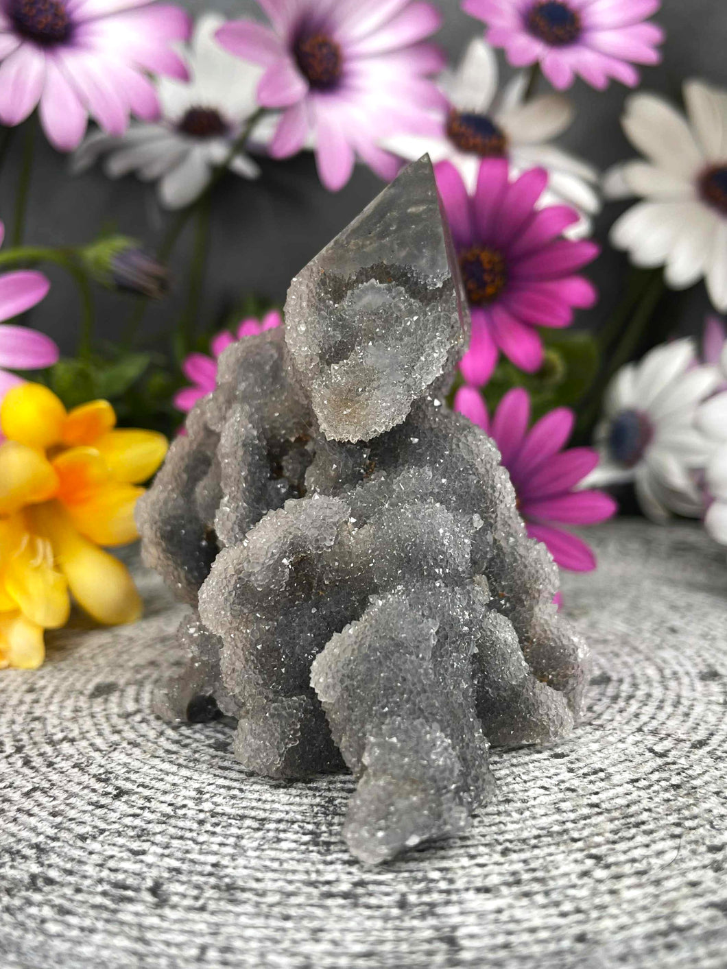 Strength Druzy Sphalerite Crystal Tower Point Freeform