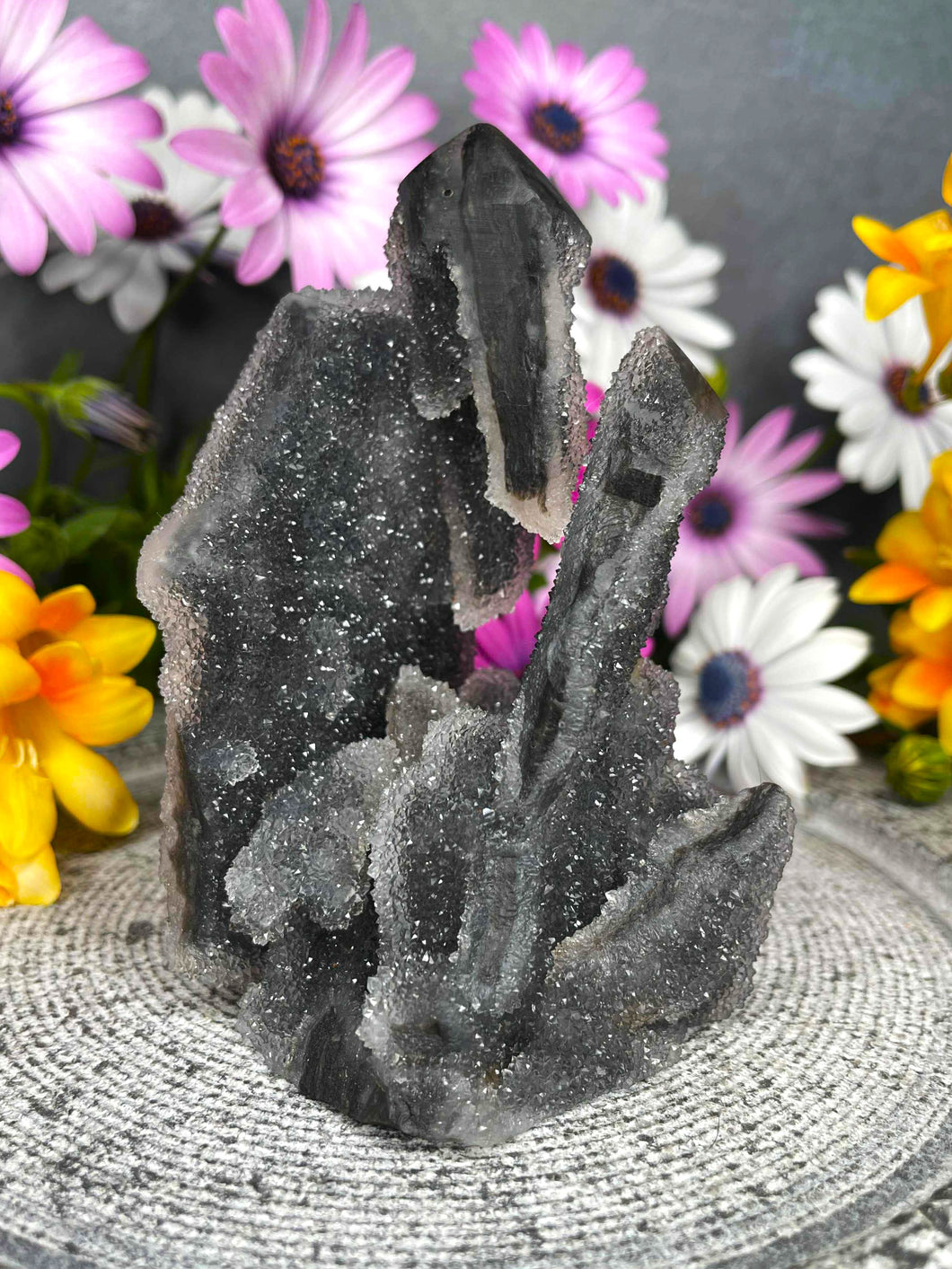 Incredible Druzy Sphalerite Crystal Tower Point Freeform