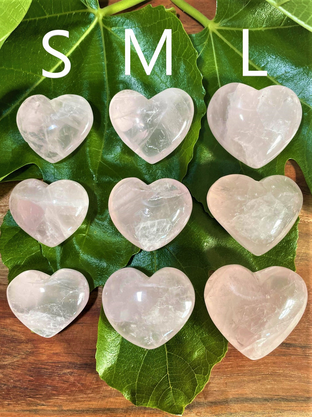 Rose Quartz Crystal Love Heart Carving