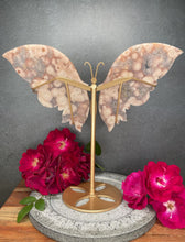 Load image into Gallery viewer, High Quality Beautiful Pink Flower Agate Crystal Butterfly Wings
