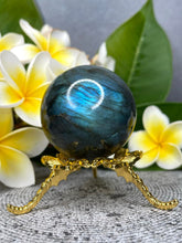 Load image into Gallery viewer, Labradorite Crystal Sphere Ball Blue Flash
