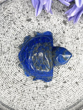 Load image into Gallery viewer, Beautiful Lapis Lazuli Crystal Turtle Carving
