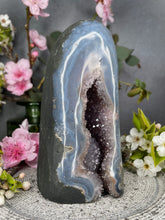 Load image into Gallery viewer, Stunning Blue Agate Amethyst Crystal Cathedral Cave
