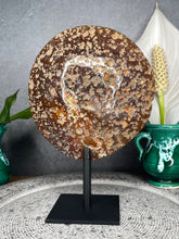 Load image into Gallery viewer, Beautiful Agate Slab Slice On Black Fixed Stand
