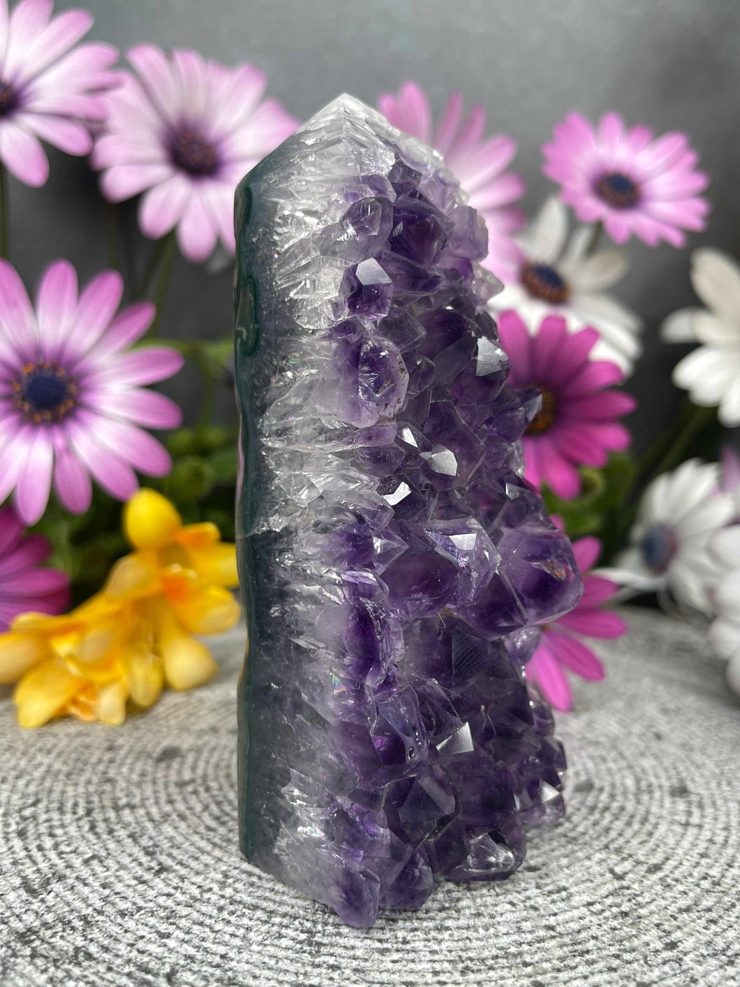 DISCOUNTED Amethyst Agate Crystal Cluster Tower Point