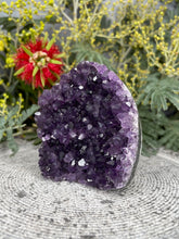 Load image into Gallery viewer, Matte Rich Amethyst Crystal Cluster Geode
