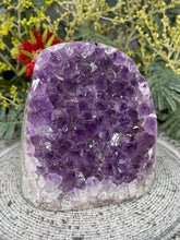 Load image into Gallery viewer, Harmony-Filled Amethyst Crystal Cluster Geode
