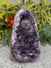 Load image into Gallery viewer, Subtle Bi-Colour Green Purple Amethyst Crystal Cluster Geode
